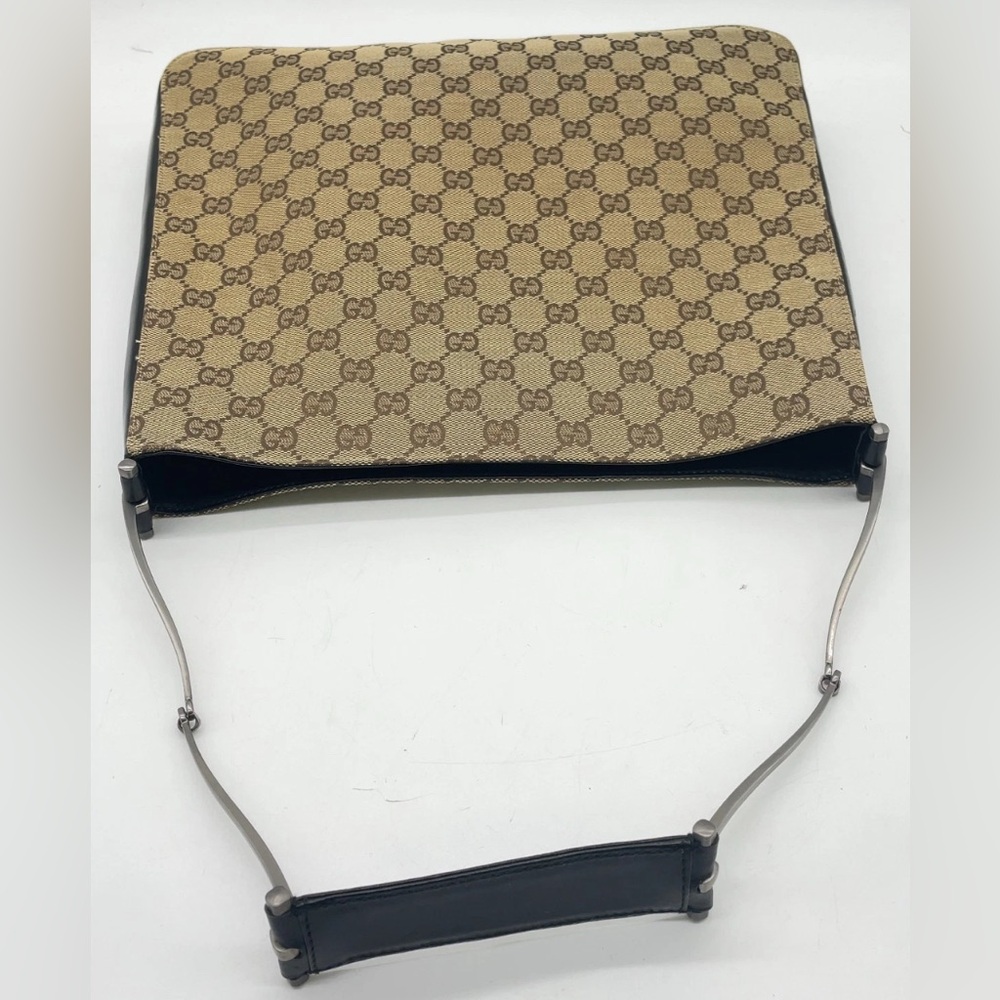 Gucci shoulder bag Tan and Black Monogram Tote - Picture 5 of 15